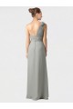 Sheer One Shoulder Chiffon A-Line Bridesmaid Dress with Slit for Sale