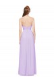 Strapless Mermaid Chiffon Bridesmaid Dress WITH High Side Slit and Ruffles for Sale
