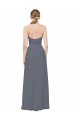 Twisted Waist Pleats Sweetheart Long Chiffon Bridesmaid Dress for Sale