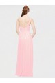 One Shoulder Twisted Waist Sweetheart Chiffon Bridesmaid Dress for Sale