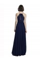 High Neckline Floor Length Chiffon Bridesmaid Dress with Belt for Sale