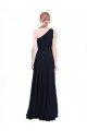 Long Chiffon Bridesmaid Dress with One Shoulder Neckline And Belt for Sale