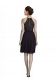 Short Knee Length High Neck Chiffon Bridesmaids Dress for Sale