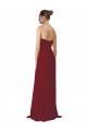 Hand-Ruched Sweetheart Long Chiffon Bridesmaid Dress for Sale