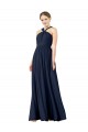 High V-Neck Floor Length Chiffon Bridesmaid Dress for Sale