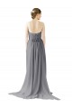 Long Chiffon Bridesmaid Dress with Sweetheart Neckline and Flowing Back for Sale