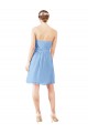 Short Knee Length Chiffon Cocktail Bridesmaid Dress with Twisted Strapless Sweetheart Neckline for Sale