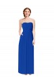 Strapless Sweetheart Keyhole Back Long Chiffon Bridesmaid Dress for Sale