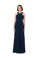 Long Chiffon Bridesmaid Dress V-Neck Top for Sale