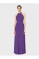 Long Chiffon Spaghetti Strap Halter Bridesmaid Dress for Sale