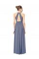 Long Chiffon High-Neck Sleeveless Bridesmaid Dress for Sale