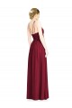 Halter Neck Open Back Draped Chiffon Bridesmaid Dress for Sale