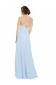 Floor Length Chiffon Bridesmaids Dress with Front Keyhole Neckline for Sale