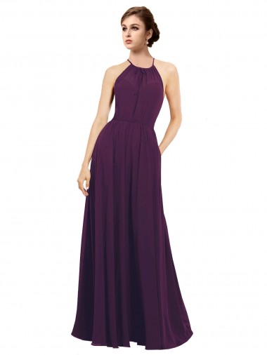 Elegant Chiffon Bridesmaids Dress with Softly Draped Bodice for Sale