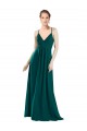 Sexy Chiffon Bridesmaid Dress with Deep V-Neckline for Sale
