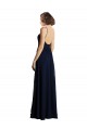 Simple Chiffon Bridesmaid Dress with Deep V-Neckline for Sale