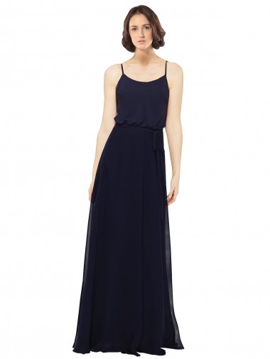 Chiffon Bridesmaids Dress with Scoop Neckline for Sale