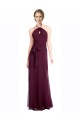 Full Length Chiffon Bridesmaid Dress with Halter Top for Sale
