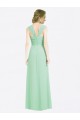 Long Chiffon Bridesmaid Dress with a Sweetheart Neckline and Pleated Shoulder Straps for Sale