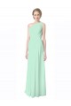 One Shoulder Chiffon Bridesmaid Dress with Asymmetrical Ruched Bodice for Sale