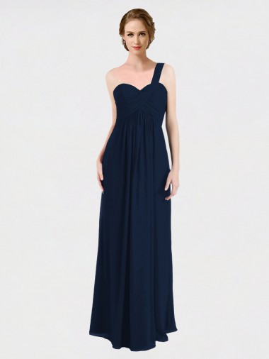 Full Length Long Chiffon Bridesmaid Gown with Sweetheart Neckline for Sale