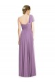 Flutter Sleeves One Shoulder Long Chiffon Bridesmaid Dress for Sale