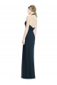 V-Neck Halter Chiffon Bridesmaid Dress with Side Front Slit for Sale