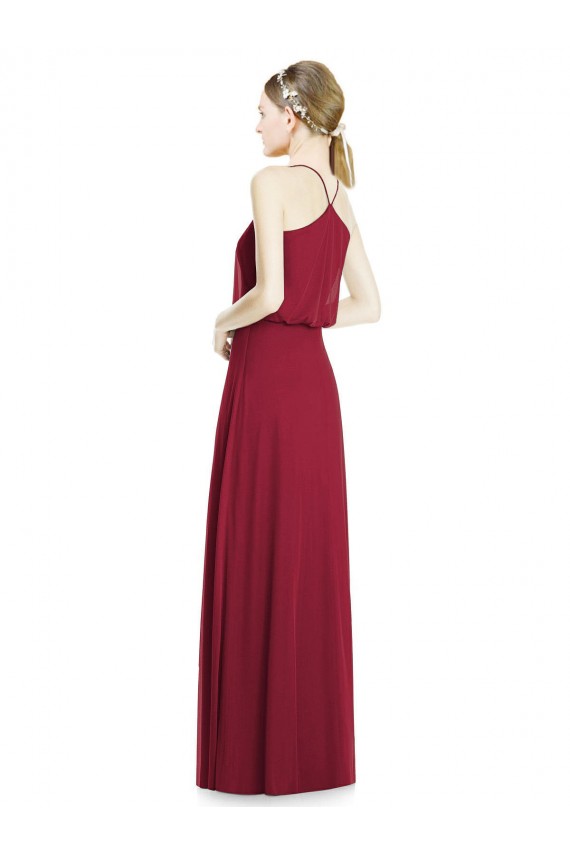 Full Length V-Neck A-Line Chiffon Boho Bridesmaid Dress for Sale