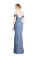 Draped Cold Shoulder Sweetheart Long Chiffon Formal Bridesmaid Dress for Sale