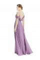 Off the Shoulder Open Cowl-Back Maxi Bridesmaid Dress for Sale