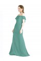 Off the Shoulder Bohemian Chiffon Bridesmaid Dress for Sale