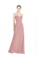 Daped A-Line Chiffon Bridesmaid Dress with Pleated Sweetheart Bodice for Sale