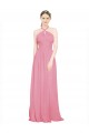 Halter Neck Keyhole A-Line Chiffon Bridesmaid Dress for Sale