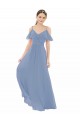 Pleated One Shoulder A-Line Chiffon Bridesmaid Dress for Sale