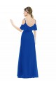 High Low Boho Bridesmaid Dress with Cold Shoulder Sleeves for Sale