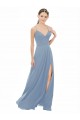 Sexy Chiffon Bridesmaid Dress with V-Neck Lace Bodice for Sale
