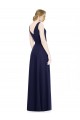 Cowl Neck Deep V-Back Chiffon Bridesmaid Dress with Side Front Slits for Sale
