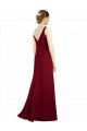Twist-Knot V-Neckline Long Chiffon Bridesmaid Dress for Sale