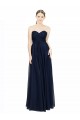Strapless Sweetheart Long Chiffon Bridesmaid Dress Low Back for Sale