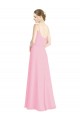 Spaghetti Straps A-Line Chiffon Bridesmaid Dress Low Back for Sale