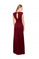 Cap Sleeves Chiffon Bridesmaid Dress / Prom Dress with Pleated V-Neck Bodice for Sale