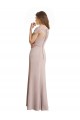 Capped Sleeves Embroidered with Applique Lace Mermaid Chiffon Bridesmaid Dress for Sale