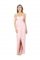 High Low Off the Shoulder Strapless Ruched Chiffon Bridesmaid Dress for Sale
