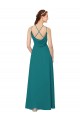Simple Chiffon Bridesmaid Dress with High Halter Neckline for Sale