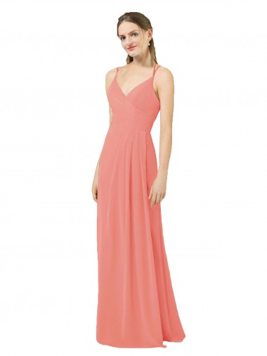 Flirty Chiffon Bridesmaid Dress with Modern Back Detail for Sale