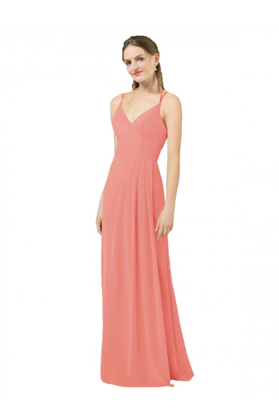 Flirty Chiffon Bridesmaid Dress with Modern Back Detail for Sale