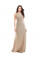 Elegant Bridesmaid with High Neckline and Illusion V-Neck for Sale