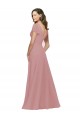 Flutter Sleeves Short Chiffon Bridesmaid Dress with Tie Belt for Sale