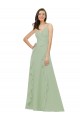 Chiffon Bridesmaid Dress with Ruffles and Draping for Sale
