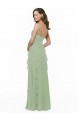Chiffon Bridesmaid Dress with Ruffles and Draping for Sale